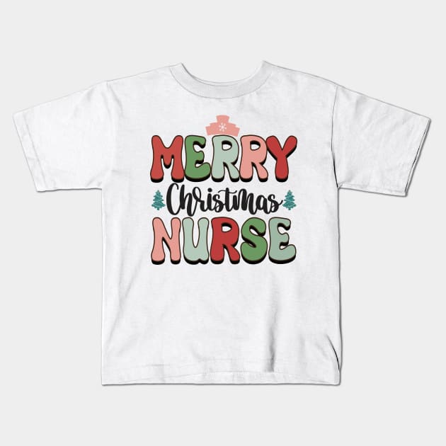 Merry christmas Nurse Kids T-Shirt by MZeeDesigns